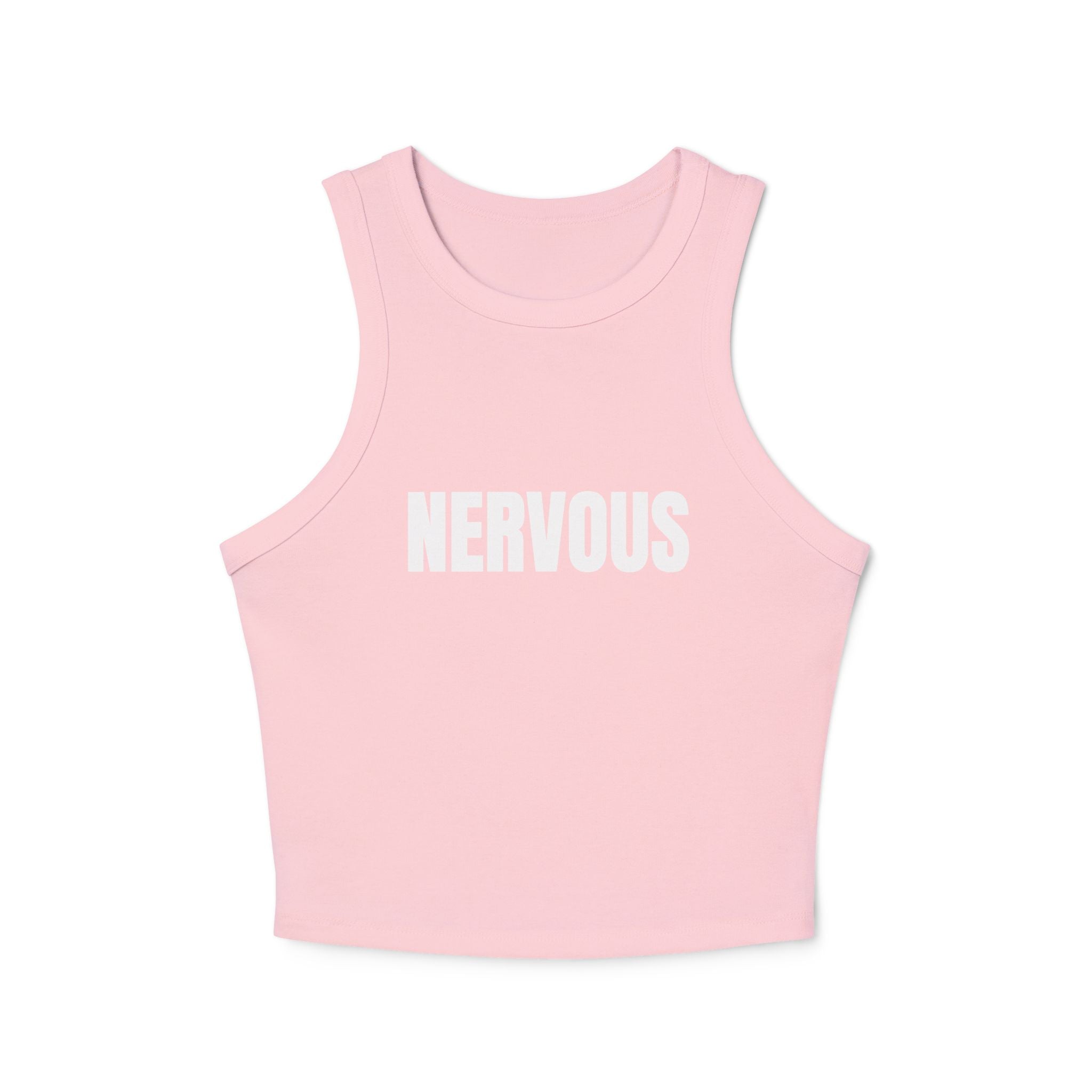 Nervous Women's Micro Rib Racer Tank Top | Stylish & Comfortable Activewear