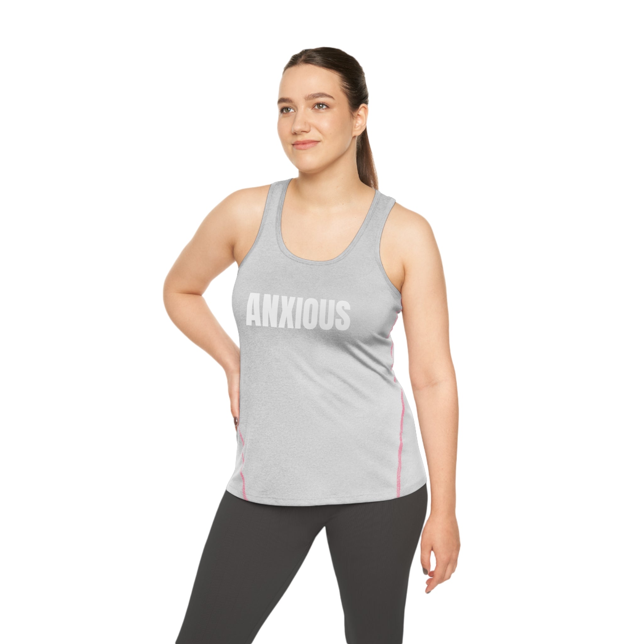 Anxious Women's Racerback Sports Top | Stylish & Comfortable Activewear