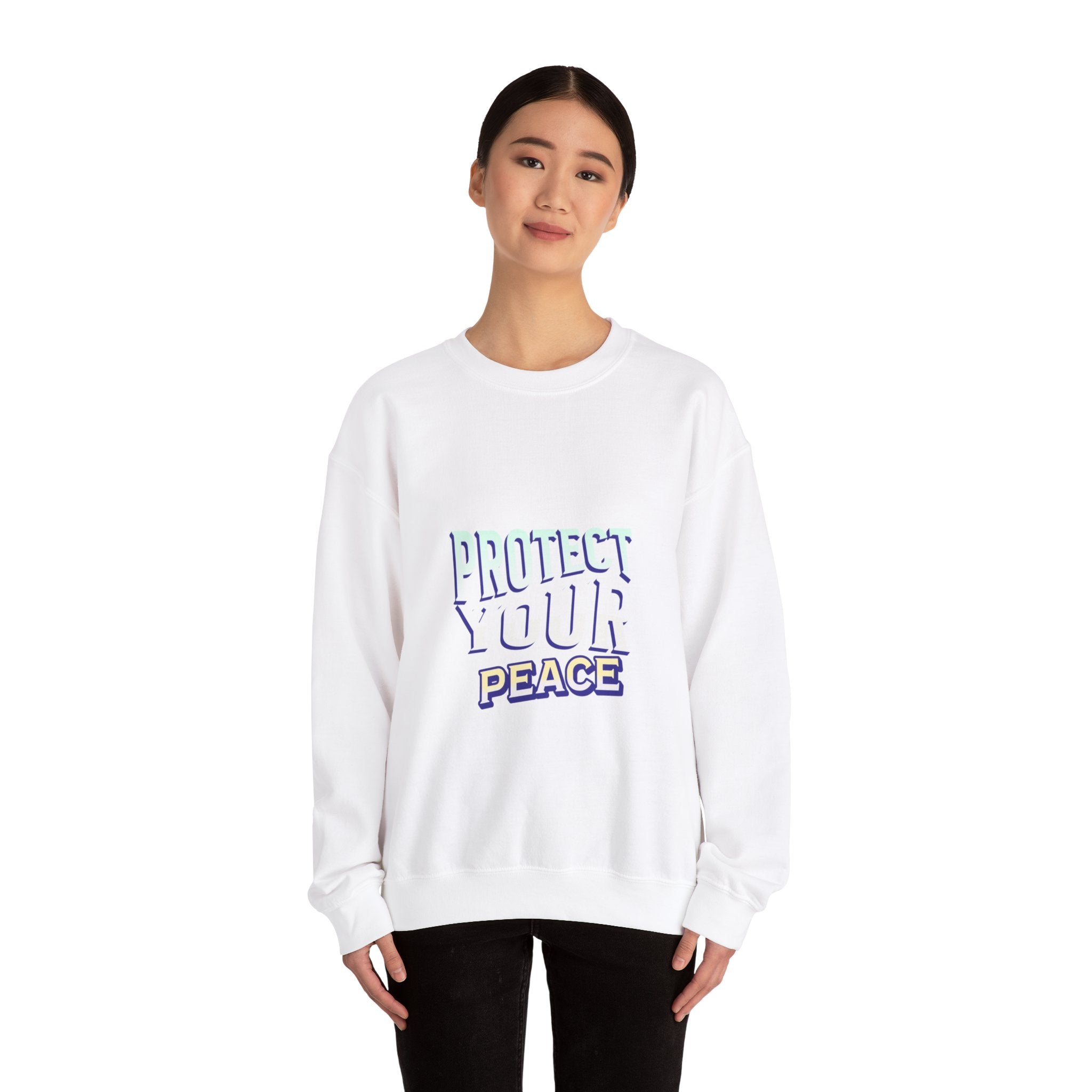 Protect Your Peace Crewneck Sweatshirt | Unisex Cozy Apparel for Mindfulness & Comfort | Ideal Gift for Self-Care Enthusiasts