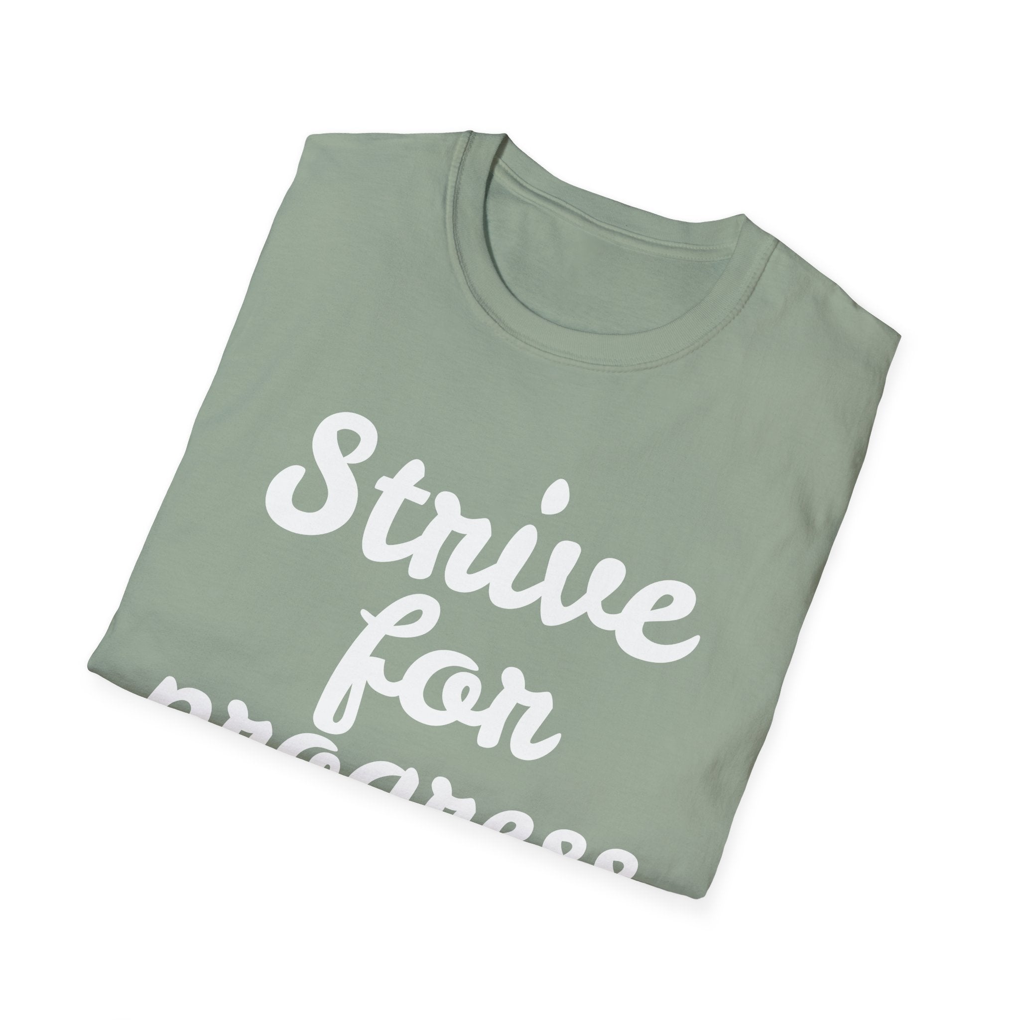 Strive for Progress (NOT PERFECTION) Unisex Softstyle T-Shirt - Comfortable & Stylish Tee for Everyday Wear