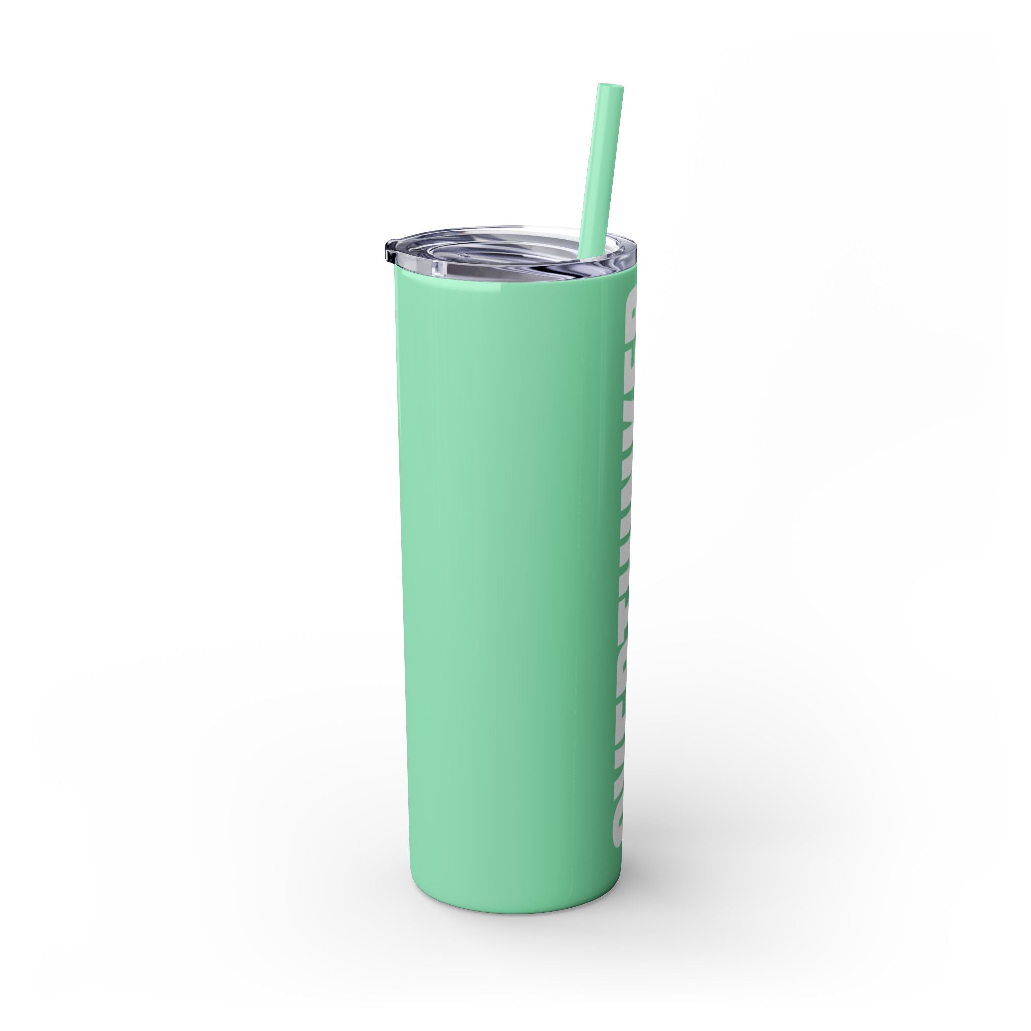 Overthinker Skinny Tumbler with Straw, 20oz