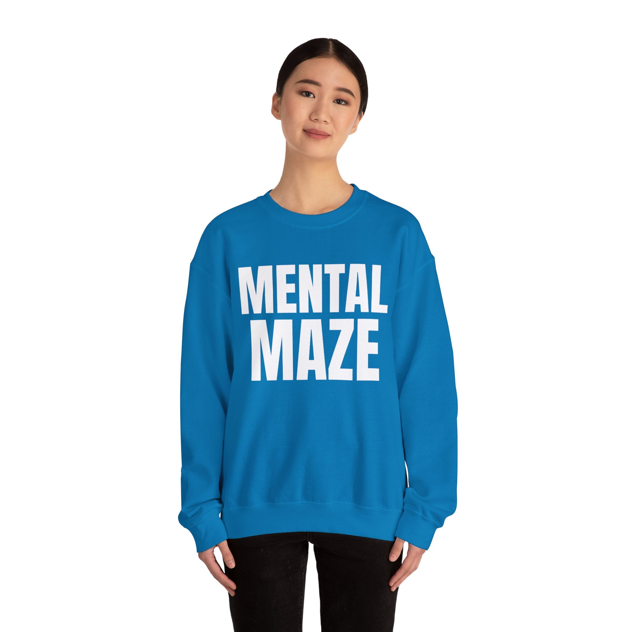 Mental Maze Crewneck Sweatshirt | Unique Design for Creative Minds | Comfortable & Inspirational Apparel