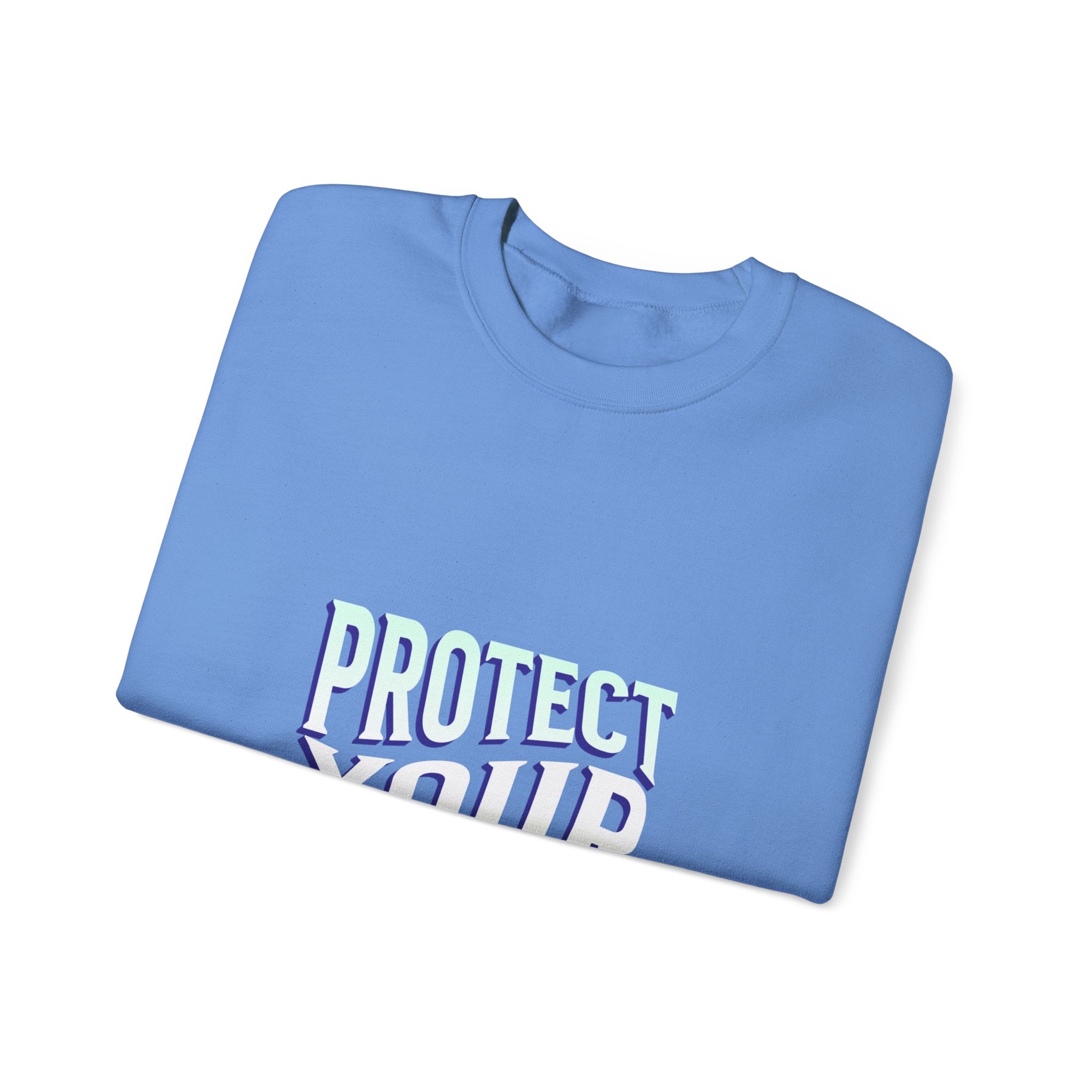 Protect Your Peace Crewneck Sweatshirt | Unisex Cozy Apparel for Mindfulness & Comfort | Ideal Gift for Self-Care Enthusiasts