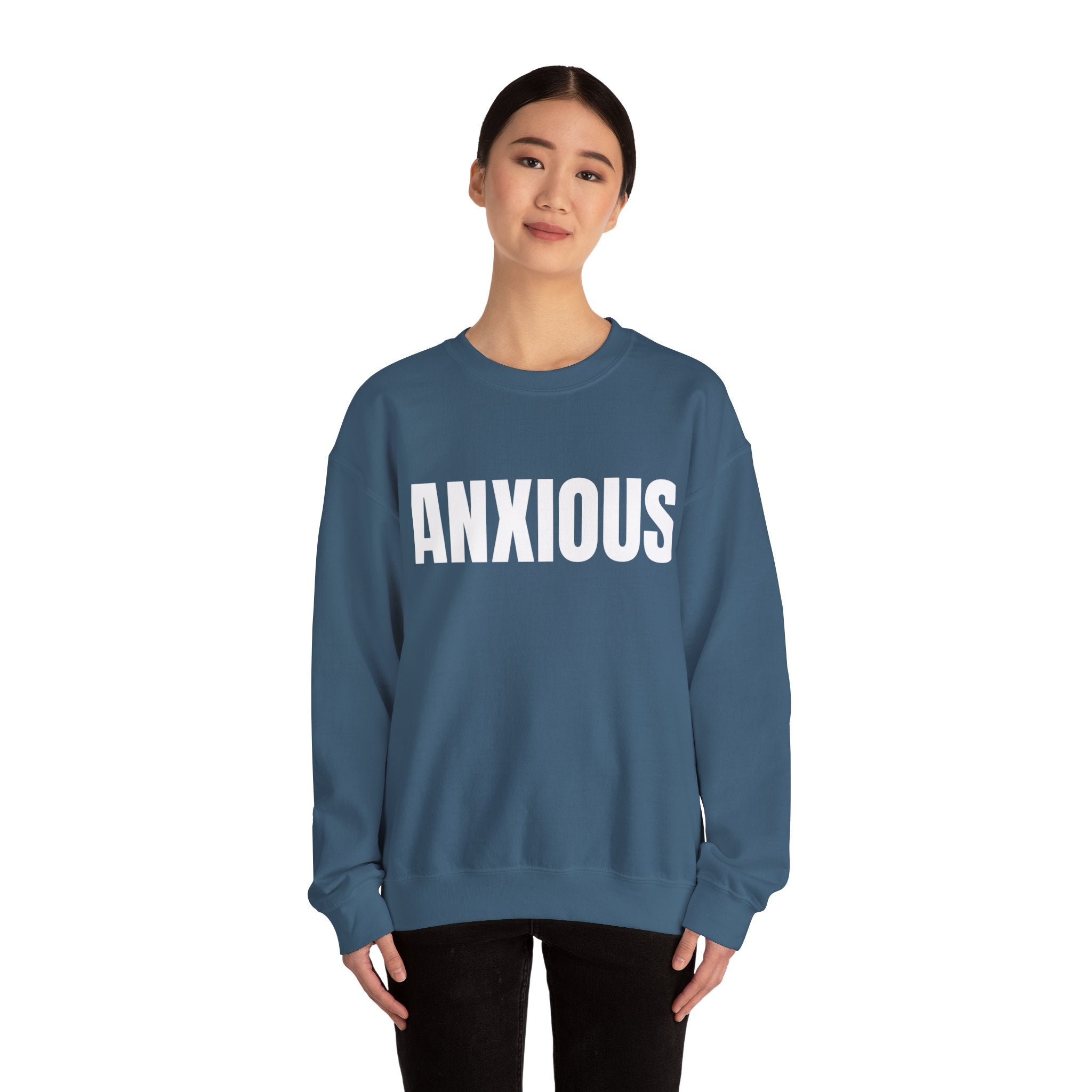 Anxious (But Unstoppable) Crewneck Sweatshirt | Unisex Comfort | Stylish Everyday Wear