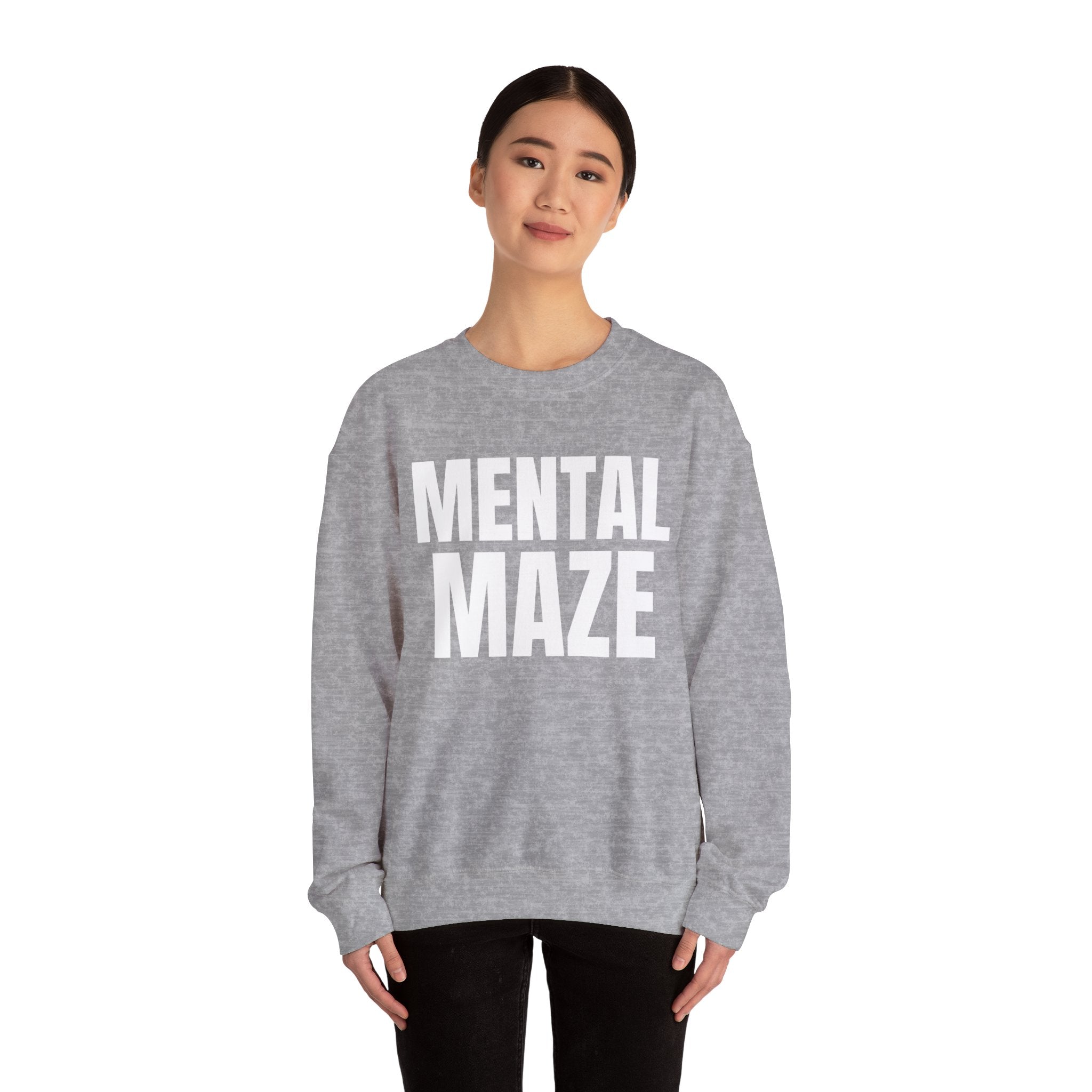 Mental Maze Crewneck Sweatshirt | Unique Design for Creative Minds | Comfortable & Inspirational Apparel