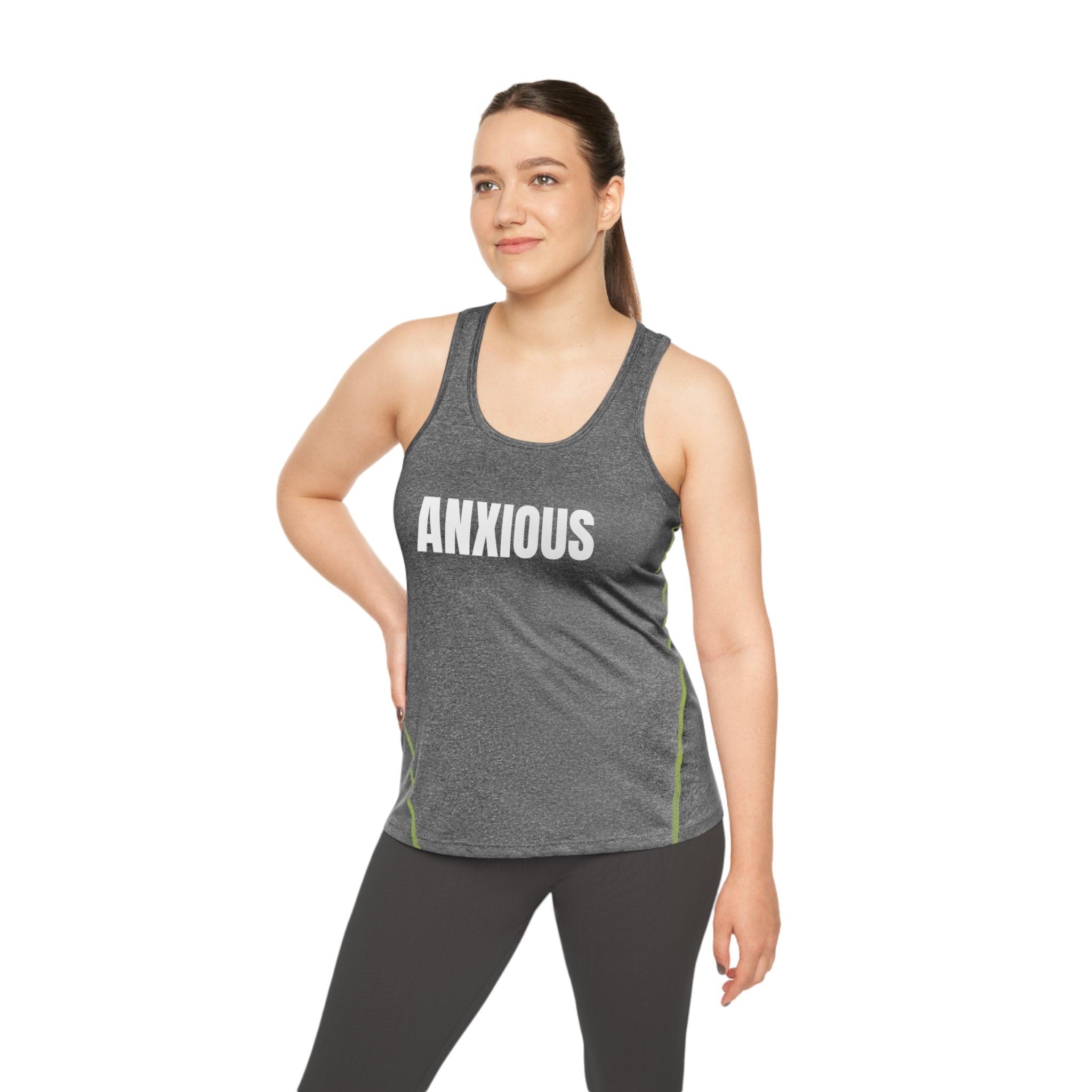 Anxious Women's Racerback Sports Top | Stylish & Comfortable Activewear