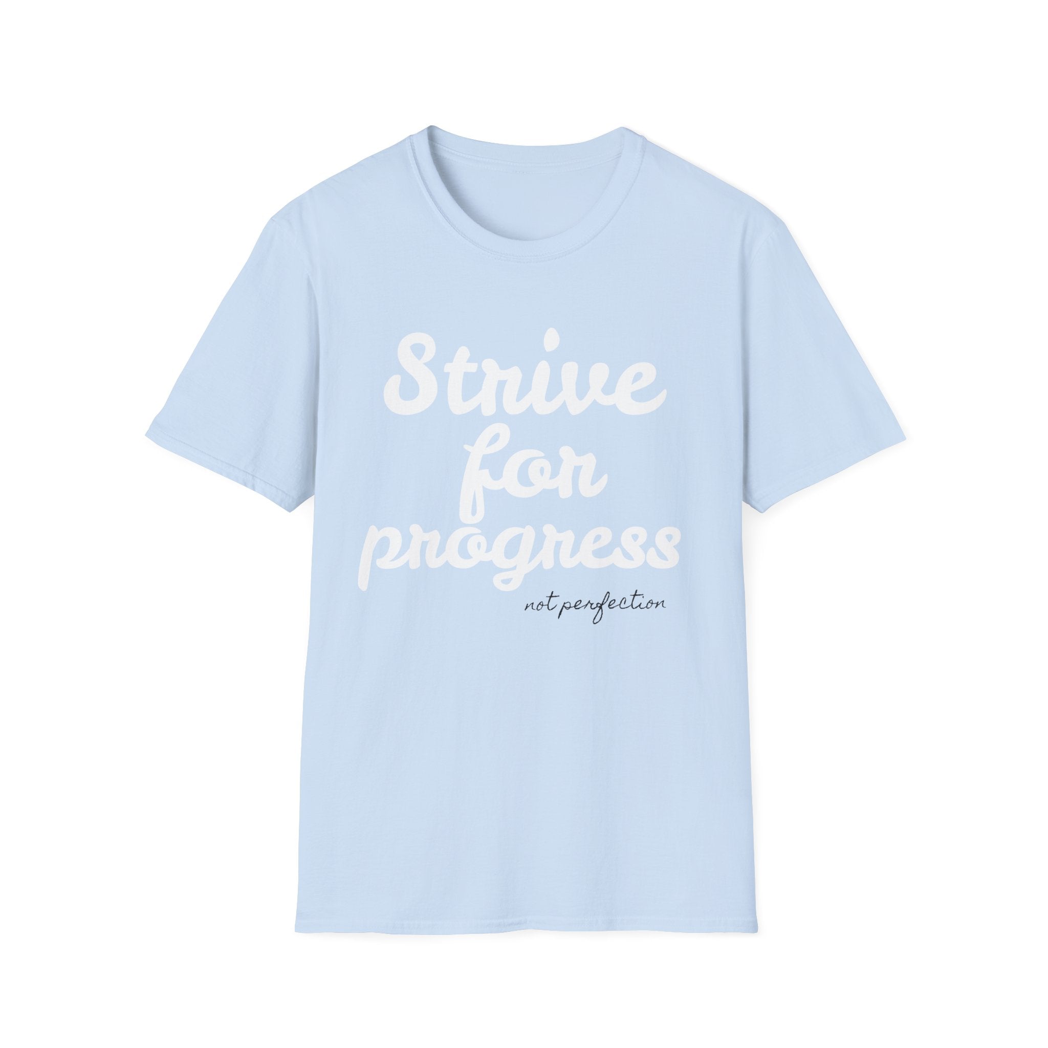 Strive for Progress (NOT PERFECTION) Unisex Softstyle T-Shirt - Comfortable & Stylish Tee for Everyday Wear